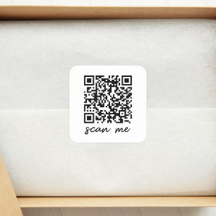Benutzerdefinierter QR-Code-Aufkleber Quadratischer Aufkleber