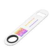 Benutzerdefinierter QR-Code-Bar-Schlüssel - Farben Speed Flaschenöffner (Vorderseite Schrägansicht)