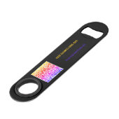 Benutzerdefinierter QR-Code-Bar-Schlüssel - Farben Speed Flaschenöffner (Rückseite Schrägansicht)