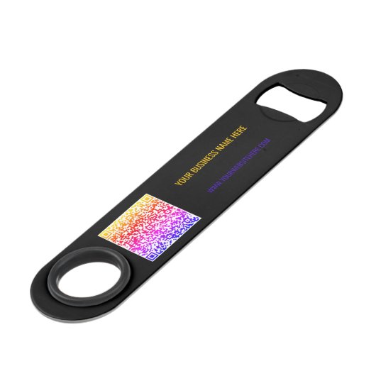 Benutzerdefinierter QR-Code-Bar-Schlüssel - Farben Speed Flaschenöffner (Rückseite Schrägansicht)