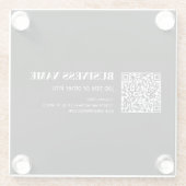 Benutzerdefinierter QR-Code & Bearbeitbarer Retro- Glasuntersetzer (Rückseite)