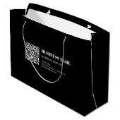 Benutzerdefinierter QR-Code & Bearbeitbarer Retro- Große Geschenktüte (Rückseite Schrägansicht)