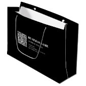 Benutzerdefinierter QR-Code & Bearbeitbarer Retro- Große Geschenktüte (Vorderseite Schrägansicht)