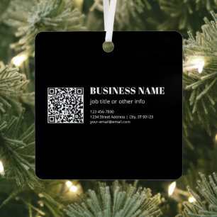 Benutzerdefinierter QR-Code & Bearbeitbarer Retro- Ornament Aus Metall