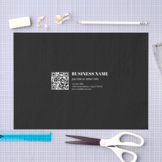 Benutzerdefinierter QR-Code & Bearbeitbarer Retro- Seidenpapier (Handwerk)