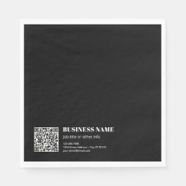 Benutzerdefinierter QR-Code & Bearbeitbarer Retro- Serviette