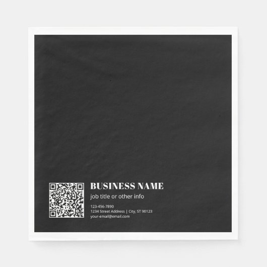 Benutzerdefinierter QR-Code & Bearbeitbarer Retro- Serviette (Vorderseite)