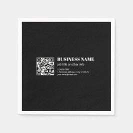 Benutzerdefinierter QR-Code & Bearbeitbarer Retro- Serviette