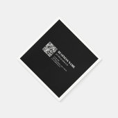 Benutzerdefinierter QR-Code & Bearbeitbarer Retro- Serviette (Ecke)