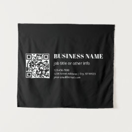 Benutzerdefinierter QR-Code & Bearbeitbarer Retro- Wandteppich
