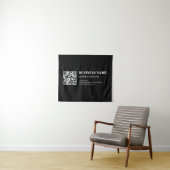 Benutzerdefinierter QR-Code & Bearbeitbarer Retro- Wandteppich (Beispiel (Horizontal))