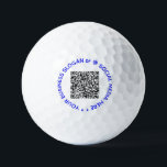 Benutzerdefinierter QR-Code Briefmarke Golf Balls  Golfball<br><div class="desc">Individuelle Farben und Schriftart - Entwerfen Sie Ihre eigene Personalisierte Golf Balls Briefmarke mit Ihren QR Code Scan Info und Custom Text Business Werbung Social Media Name Company Slogan Beruflich Design Briefmarke Golf Balls Gift - Add Your QR Code - Image oder Logo - Foto / Business Slogan - Tagline...</div>