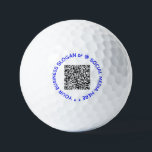 Benutzerdefinierter QR-Code Briefmarke Golf Balls  Golfball<br><div class="desc">Individuelle Farben und Schriftart - Entwerfen Sie Ihre eigene Personalisierte Golf Balls Briefmarke mit Ihren QR Code Scan Info und Custom Text Business Werbung Social Media Name Company Slogan Beruflich Design Briefmarke Golf Balls Gift - Add Your QR Code - Image oder Logo - Foto / Business Slogan - Tagline...</div>