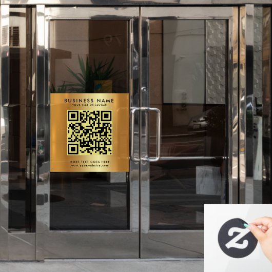 Benutzerdefinierter QR-Code-Business-Logo-Text-Imi Fensteraufkleber (Büro Tür)