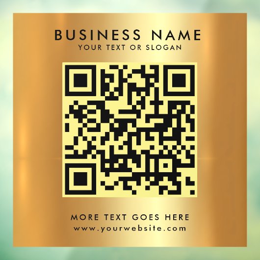 Benutzerdefinierter QR-Code-Business-Logo-Text-Imi Fensteraufkleber (Blatt 3)