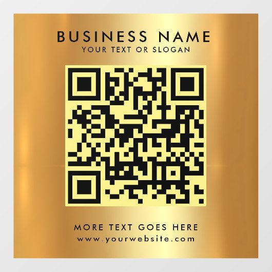 Benutzerdefinierter QR-Code-Business-Logo-Text-Imi Fensteraufkleber (Blatt)