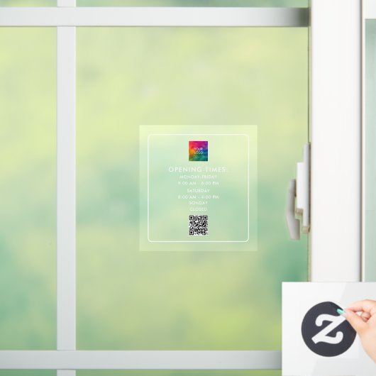 Benutzerdefinierter QR-Code Business Open Hosting- Fensteraufkleber (Zuhause)