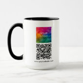 Benutzerdefinierter QR-Code Combo mit Firmenlogo h Tasse (Links)