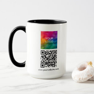 Benutzerdefinierter QR-Code Combo mit Firmenlogo h Tasse