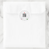 Benutzerdefinierter QR-Code-Danke-Aufkleber | Inst Runder Aufkleber (Tasche)