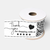 Benutzerdefinierter QR-Code Danke Kleinunternehmen Ripsband (Spule)