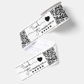 Benutzerdefinierter QR-Code Danke Kleinunternehmen Ripsband (Rückseite)