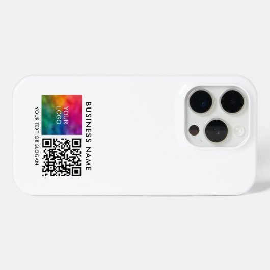 Benutzerdefinierter QR-Code Das weiße Firmenlogo h Case-Mate iPhone Hülle (Rückseite (Horizontal))