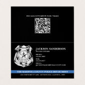Benutzerdefinierter QR-Code der Polizeibehörde für Visitenkarten (Außenseite Aufgefaltet)