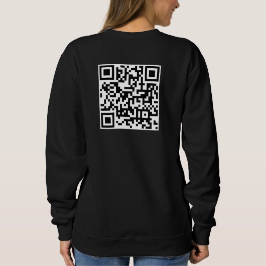 Benutzerdefinierter QR-Code Doppelseitige Druckwom Sweatshirt (Rückseite)