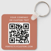 Benutzerdefinierter QR-Code Doppelseitiger Terrako Schlüsselanhänger (Rückseite)