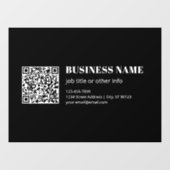 Benutzerdefinierter QR-Code & editierbarer retro-m Fensteraufkleber (Blatt)