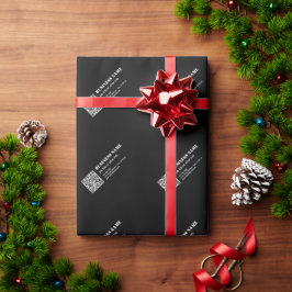 Benutzerdefinierter QR-Code & editierbarer retro-m Geschenkpapier