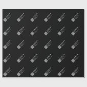 Benutzerdefinierter QR-Code & editierbarer retro-m Geschenkpapier (Flach)