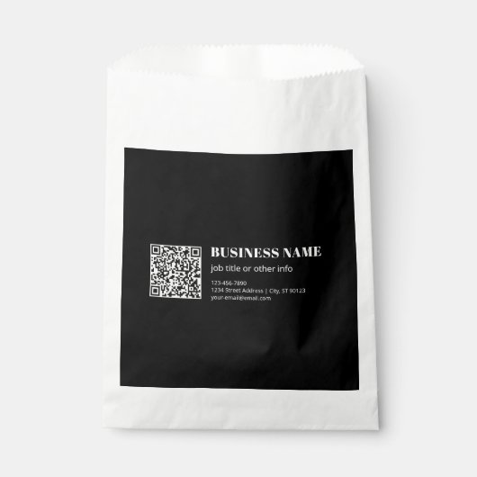 Benutzerdefinierter QR-Code & editierbarer retro-m Geschenktütchen (Vorderseite)