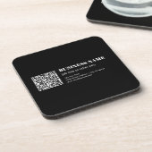 Benutzerdefinierter QR-Code & editierbarer retro-m Getränkeuntersetzer (Linke Seite)