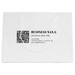 Benutzerdefinierter QR-Code & editierbarer retro-m Große Geschenktüte