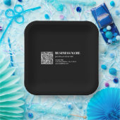 Benutzerdefinierter QR-Code & Editierbarer Retro-M Pappteller (Party)
