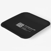 Benutzerdefinierter QR-Code & Editierbarer Retro-M Pappteller (Gewinkelt)