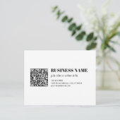 Benutzerdefinierter QR-Code & editierbarer retro-m Postkarte (Stehend Vorderseite)