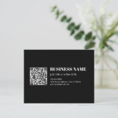 Benutzerdefinierter QR-Code & editierbarer retro-m Postkarte (Stehend Vorderseite)