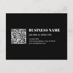 Benutzerdefinierter QR-Code & editierbarer retro-m Postkarte