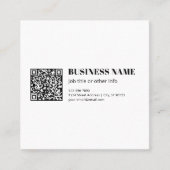 Benutzerdefinierter QR-Code & editierbarer retro-m Quadratische Visitenkarte (Vorderseite)