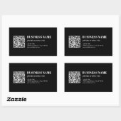Benutzerdefinierter QR-Code & editierbarer retro-m Rechteckiger Aufkleber (Blatt)