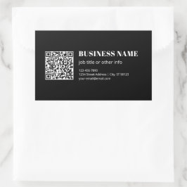 Benutzerdefinierter QR-Code & editierbarer retro-m Rechteckiger Aufkleber