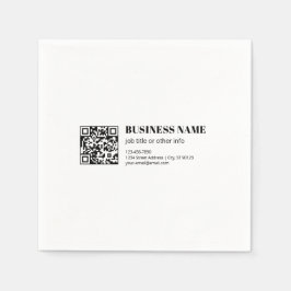 Benutzerdefinierter QR-Code & editierbarer retro-m Serviette
