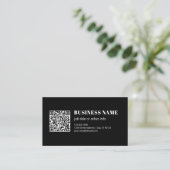 Benutzerdefinierter QR-Code & editierbarer retro-m Visitenkarte (Stehend Vorderseite)