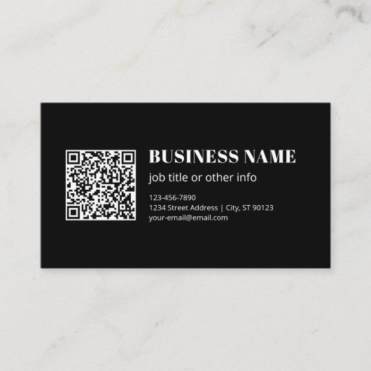 Benutzerdefinierter QR-Code & editierbarer retro-m Visitenkarte (Vorderseite)