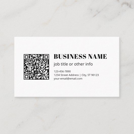 Benutzerdefinierter QR-Code & Editierbarer Retro-M Visitenkarte (Vorderseite)