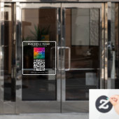 Benutzerdefinierter QR-Code Eigenes Firmenlogo auf Fensteraufkleber (Büro Tür)