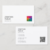 Benutzerdefinierter QR-Code Einfach Beruflich Visitenkarte (Vorne/Hinten)